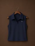 Sleeveless Polo - Navy