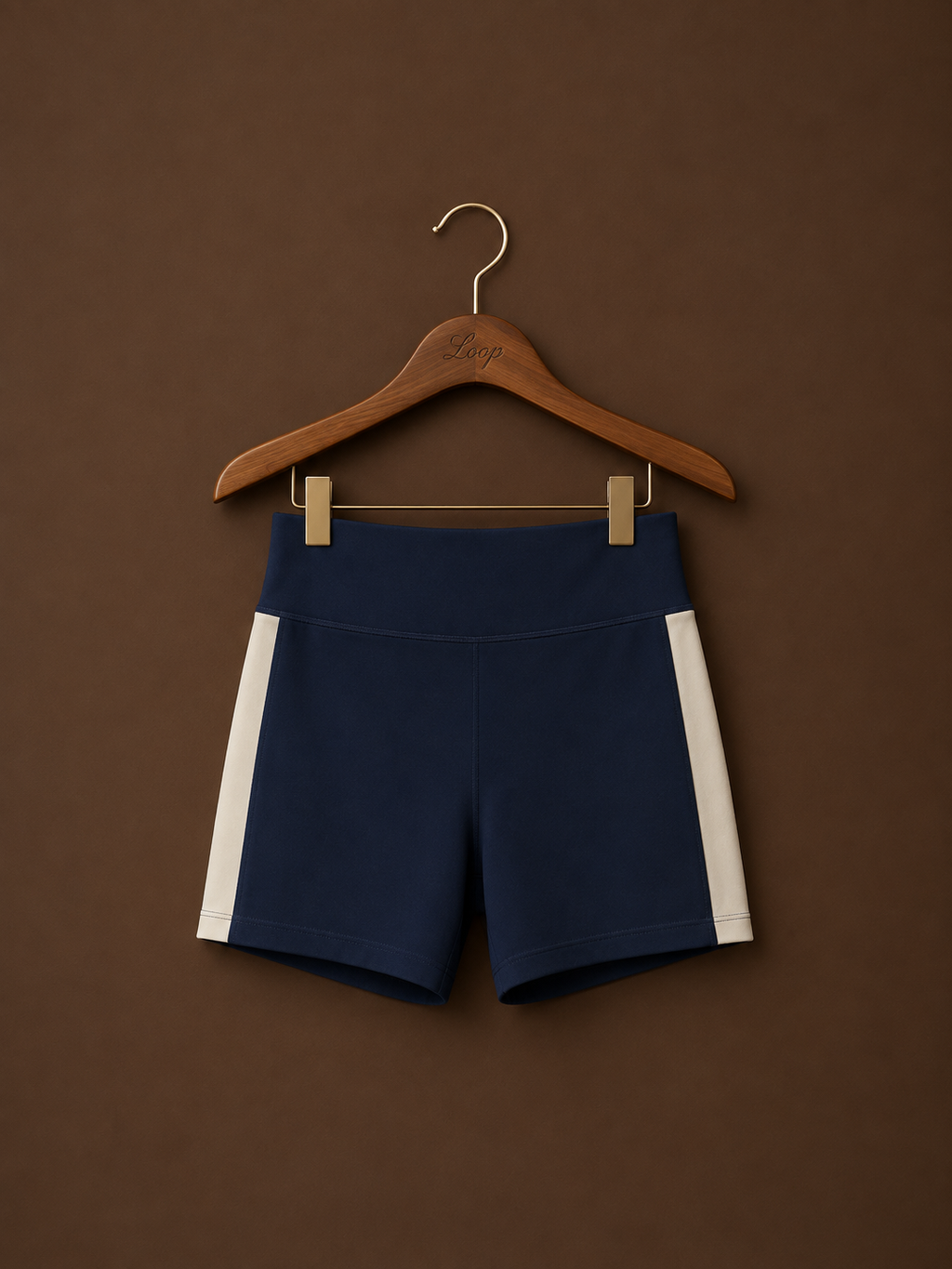 High-Rise Shorts - Navy