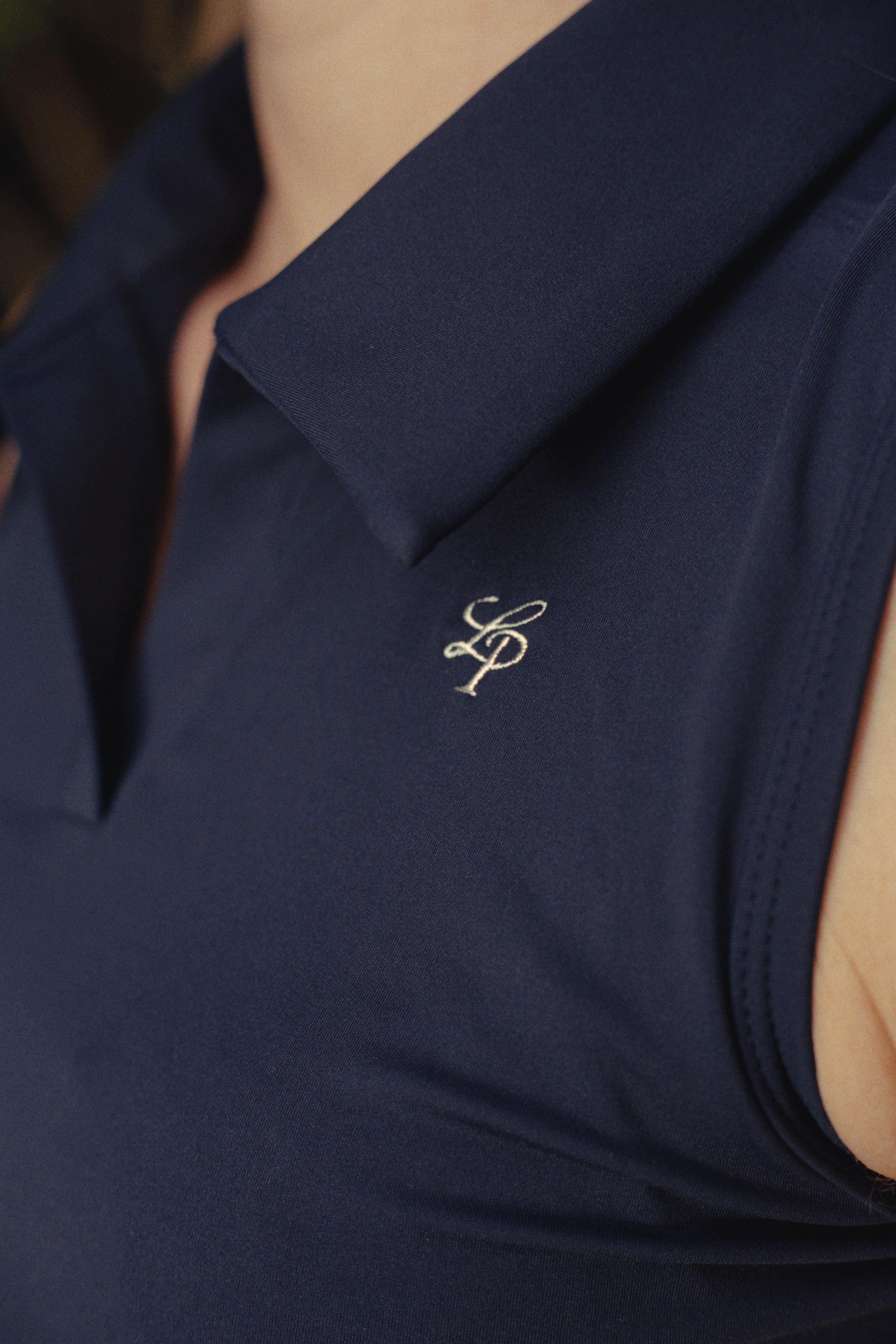 Sleeveless Polo - Navy